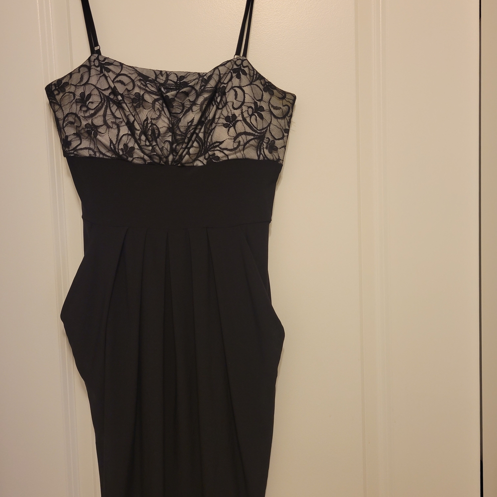 B. Smart Junior's Black Dress with Lace Detail